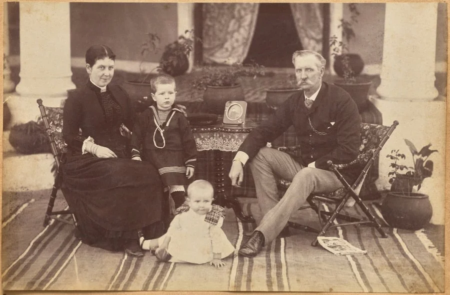 Col. Carpendale and family, Neemuch (recto, bottom)
