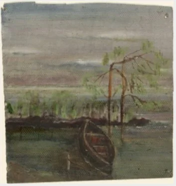 Rowing Boat at its Moorings, by William Howis junior, unspecified, 1852