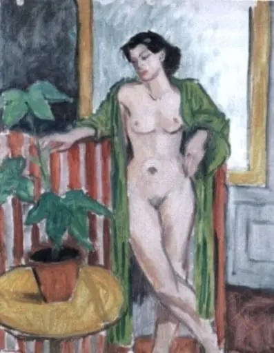Nud cu plantă/Personaj în interior