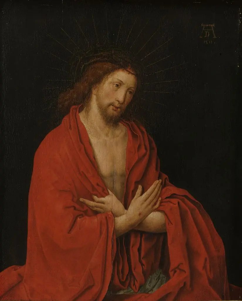 Inner left wing of a diptych with Christ as the Man of Sorrows