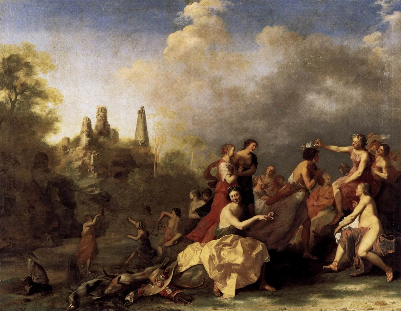 The coronation of Mirtillo after the kissing contest (Guarini, Il Pastor Fido)