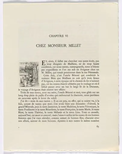 Frédéric Mistral: Mémoires et Recits by Frédéric Mistral: woman and man on horse (page 65)