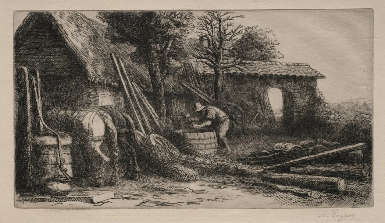 Le Tonnelier, by Alphonse Legros, 1884