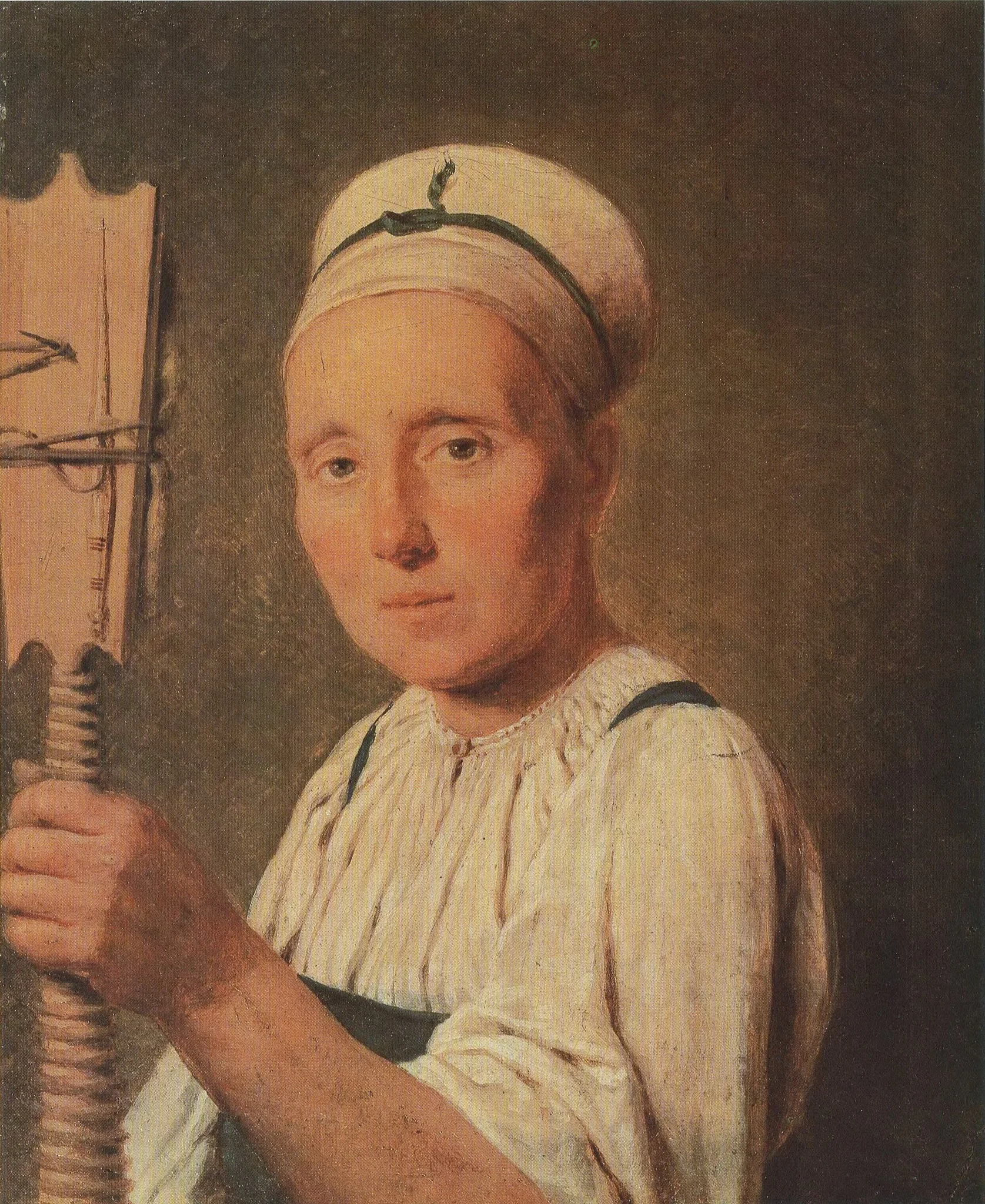 Пряха, by Alexey Venetsianov, oil, 1830