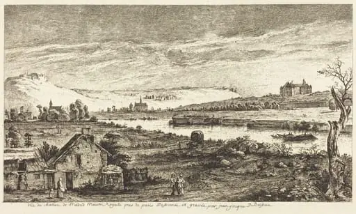 Vue du chateau de Madrid