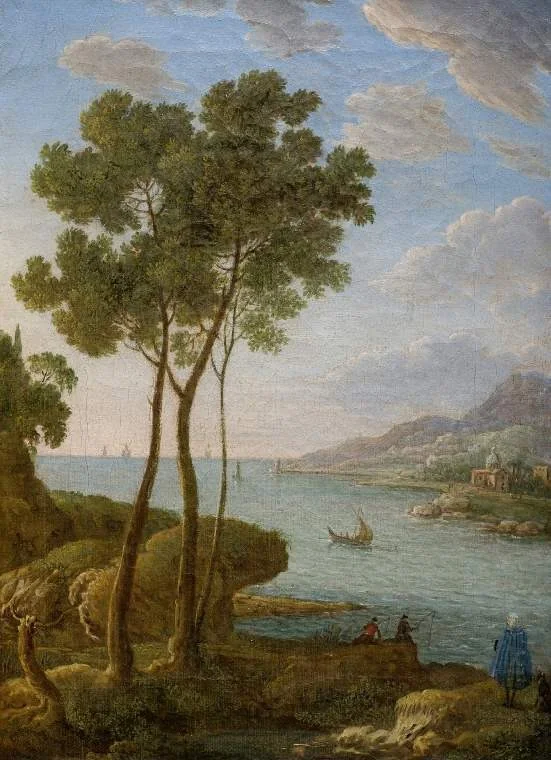 Coast Scene, by Hendrik Frans van Lint, oil, 1756