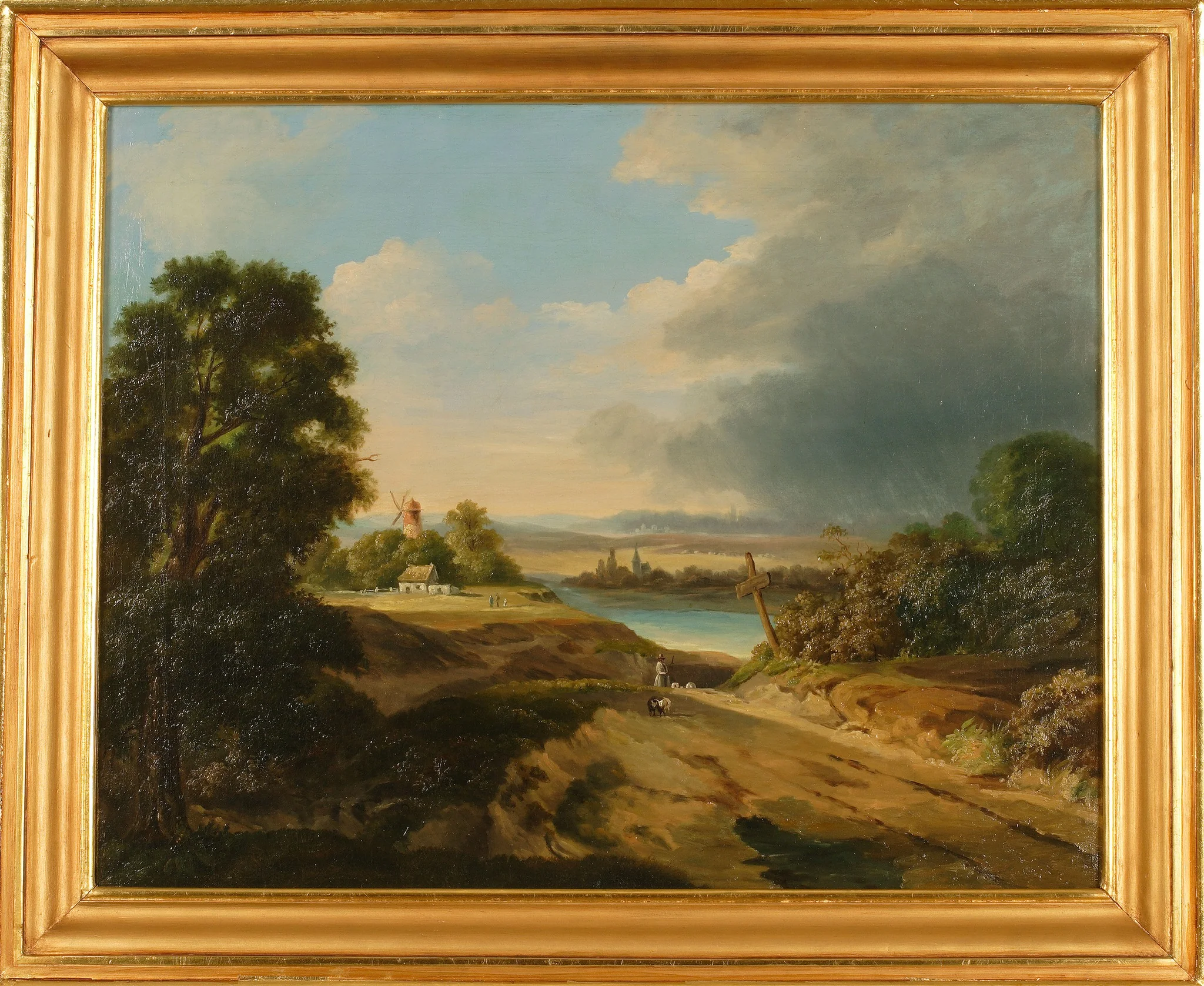 Landscape with a windmill