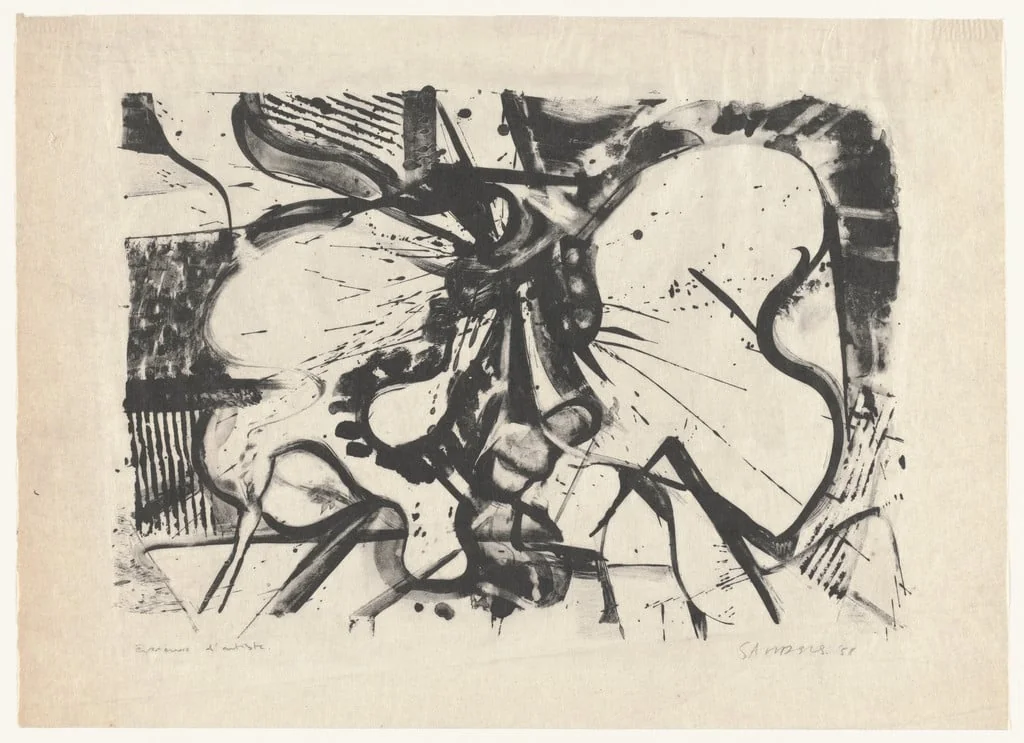 Untitled, by Joop Sanders, ink, 1958