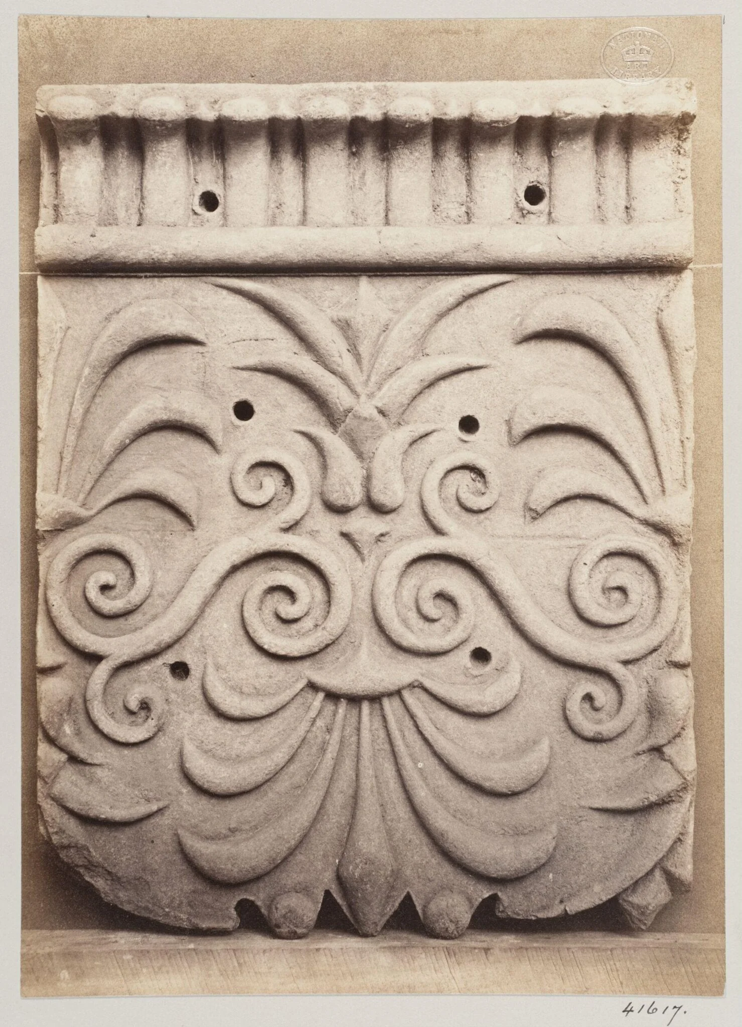 Bas-relief portion of a frieze in terra cotta
