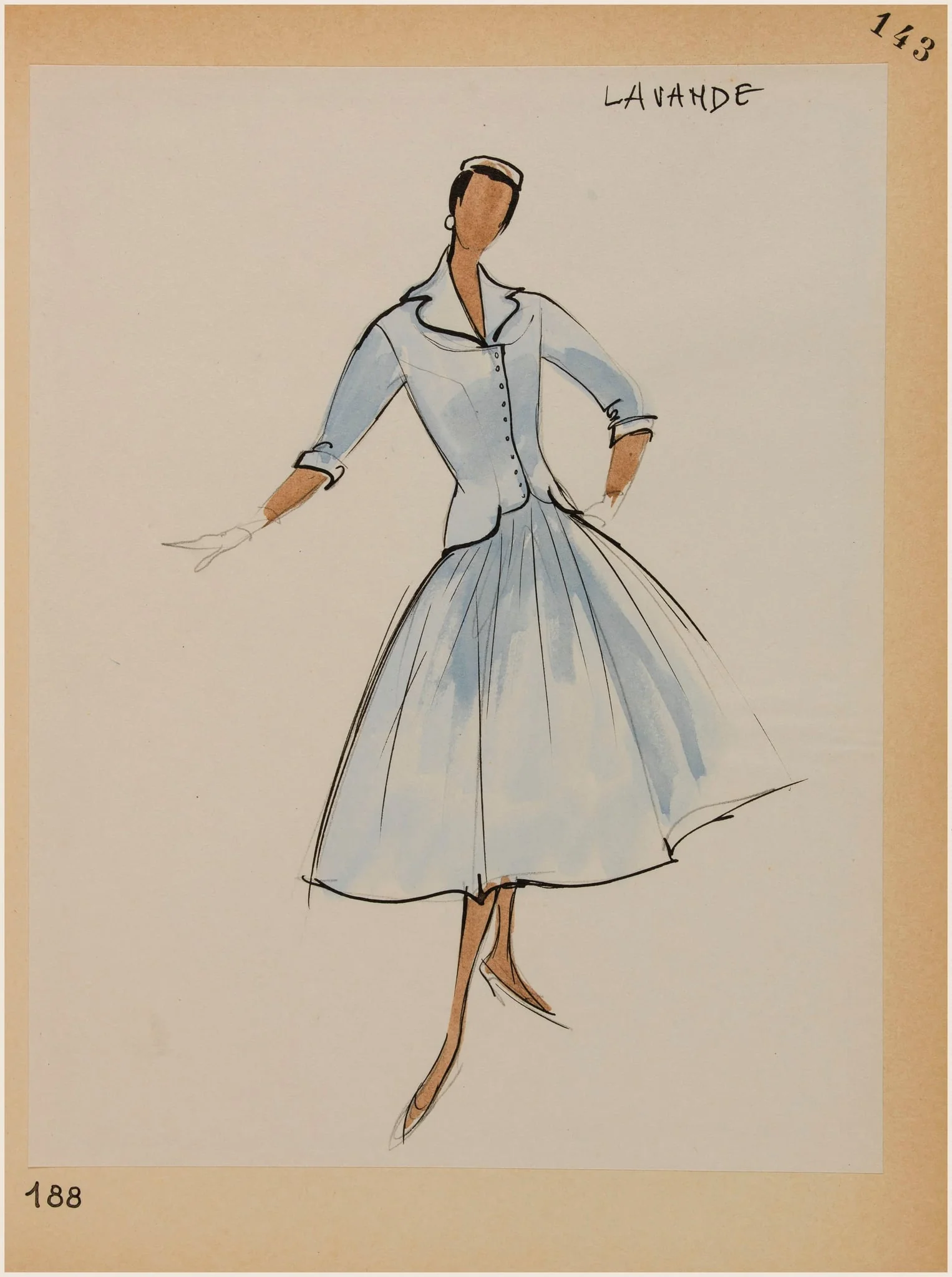 Lavande, by Carven, 1956
