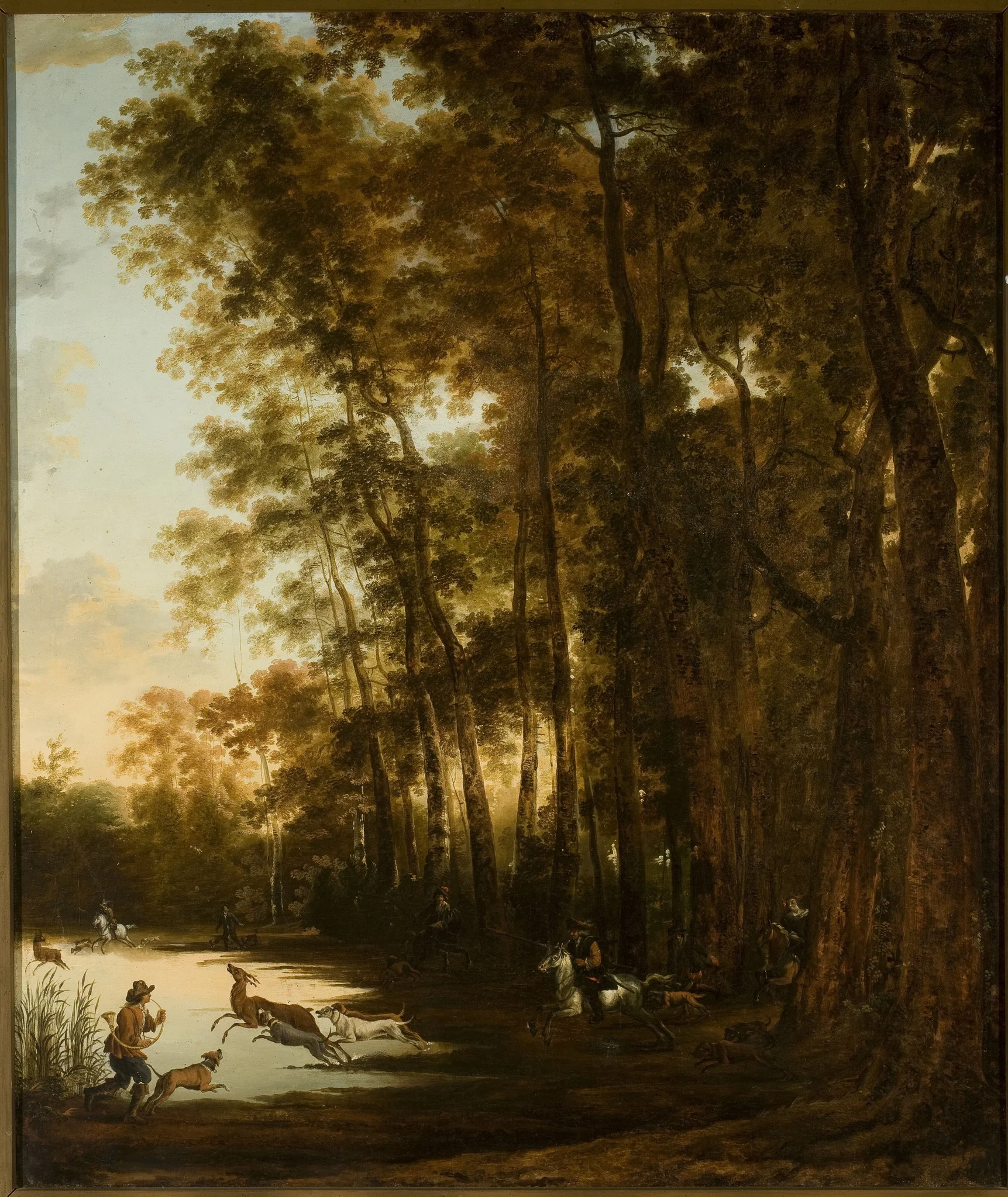 Deer Hunters in the Woods