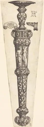 Large Dagger Sheath with Nude Couple