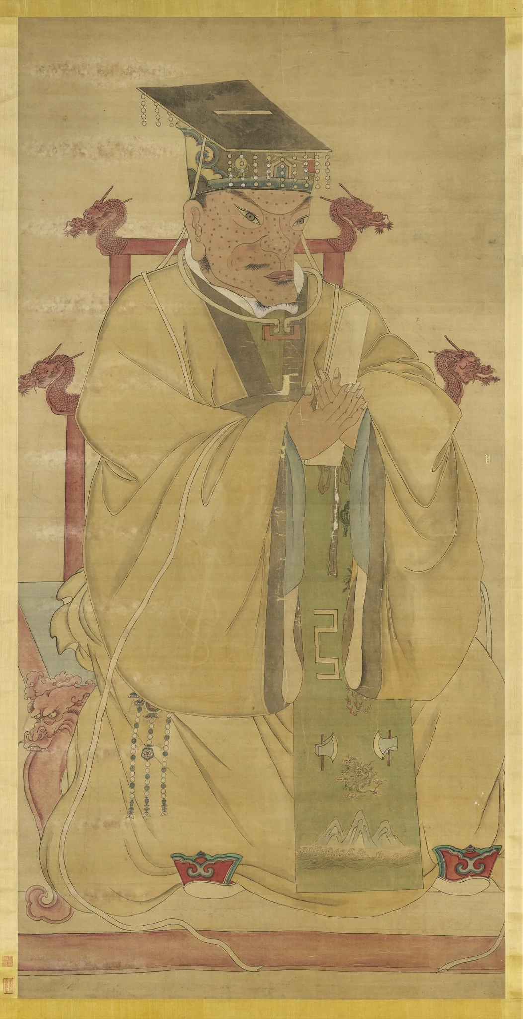 明太祖坐像（一）　軸, by Unknown, unspecified