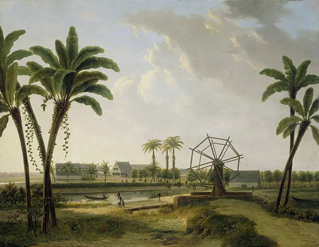 View of the Coffee Plantation Marienbosch in Surinam