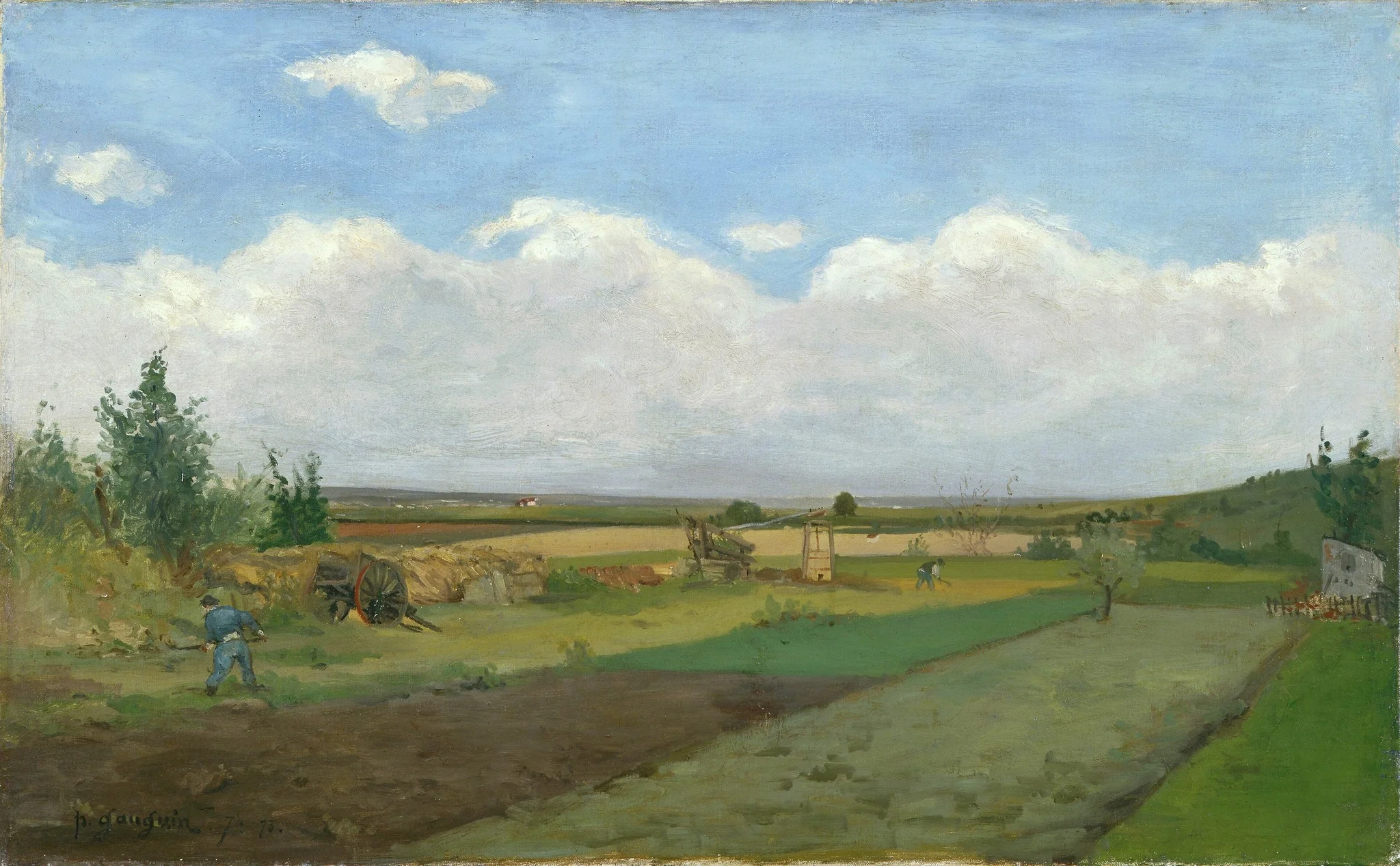 Landscape, by Paul Gauguin, oil, 1873