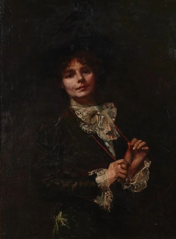 The coral necklet, by Julian Ashton, oil, 1901