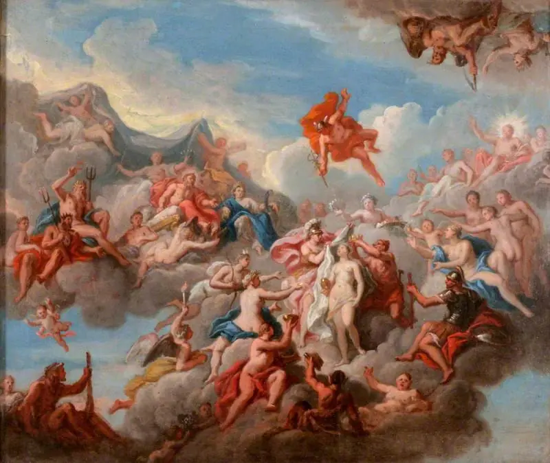 Psyche Being Robed by the Gods for Her Marriage with Cupid (sketch for the ceiling of the stairway at Kiveton)