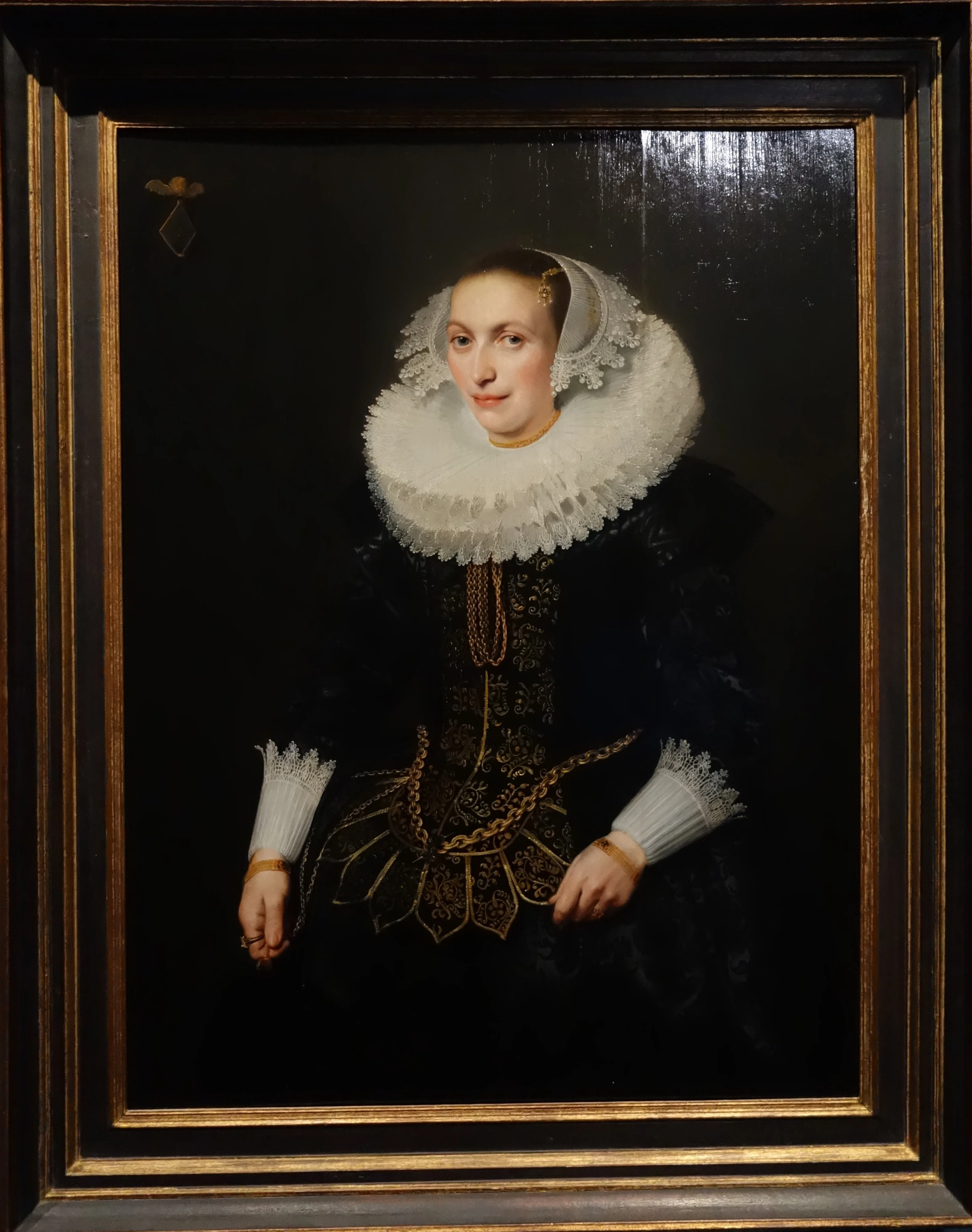 Portrait of Johanna van Heyst (1599- ), by Michiel Jansz van Mierevelt, oil, 1627