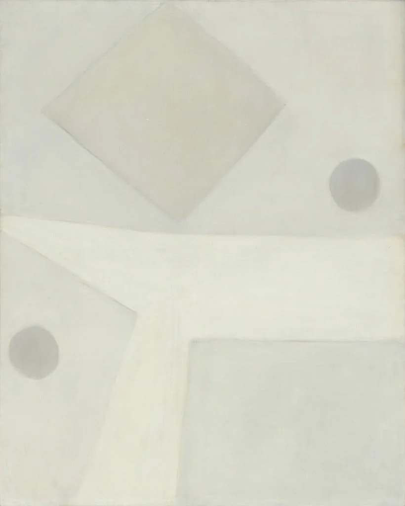 Untitled, by Agnes Martin, oil, 1957