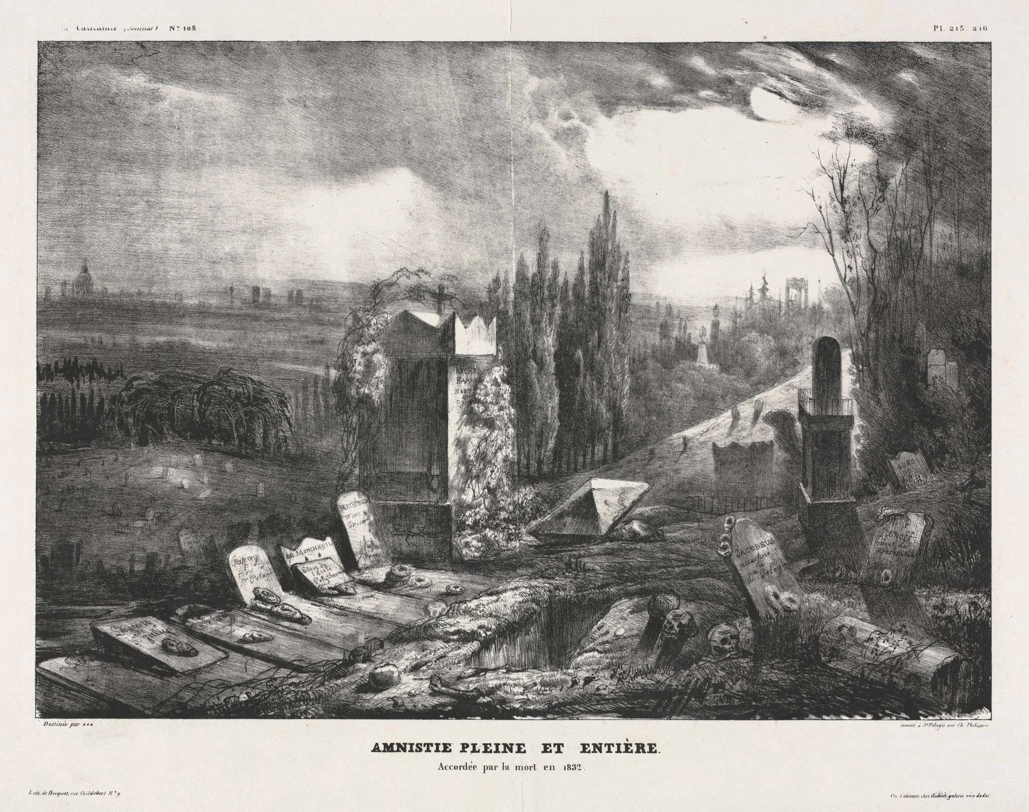 Full and Complete Amnesty, by Paul Huet, 1832