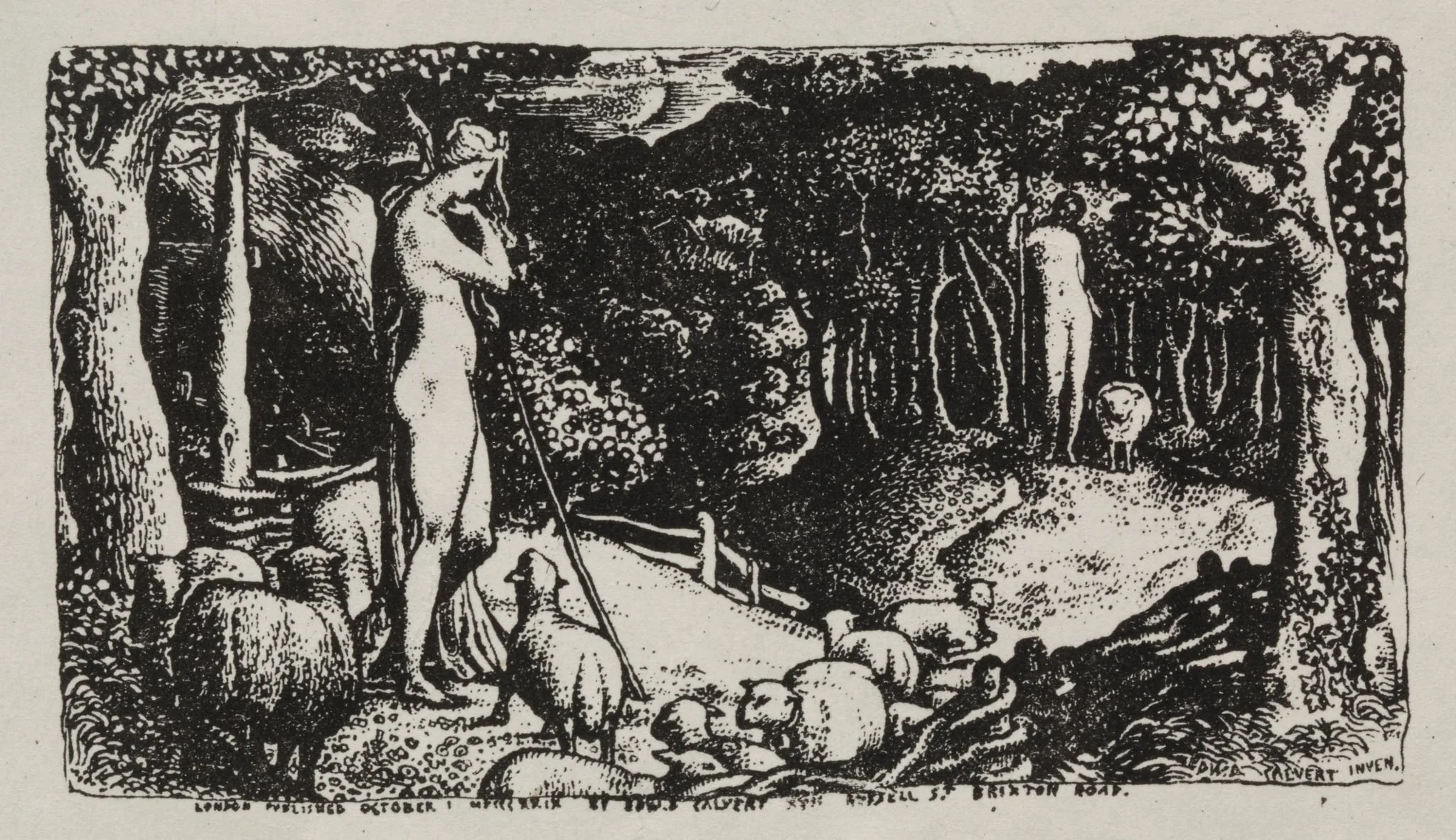 Ideal Pastoral Life, by Edward Calvert, 1829