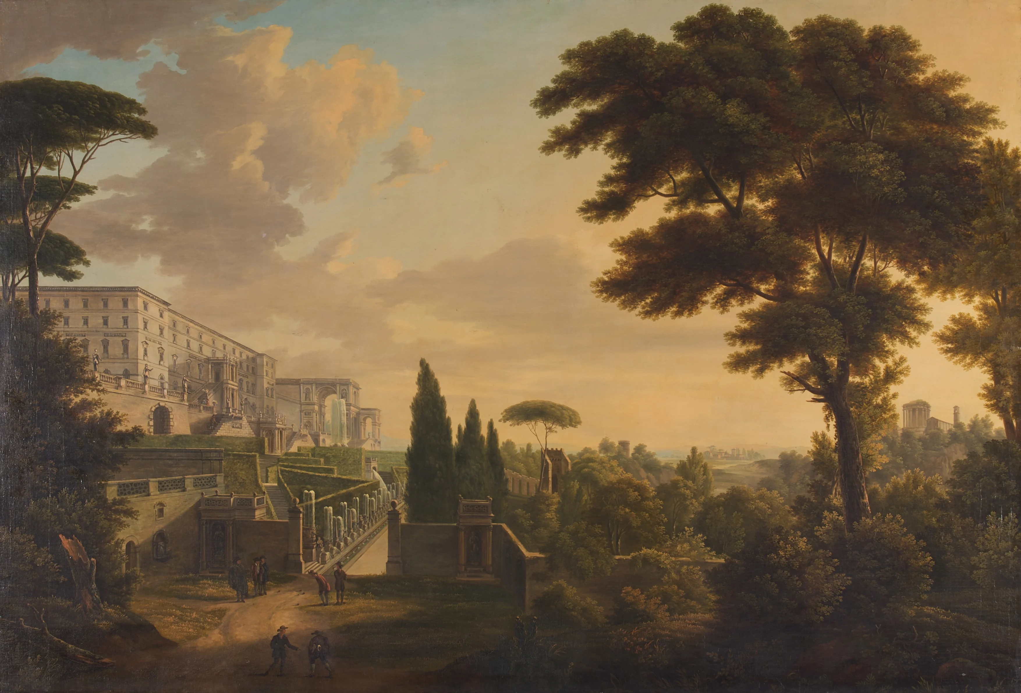 The Villa d'Este in Tivoli, by Unknown, oil, 1810
