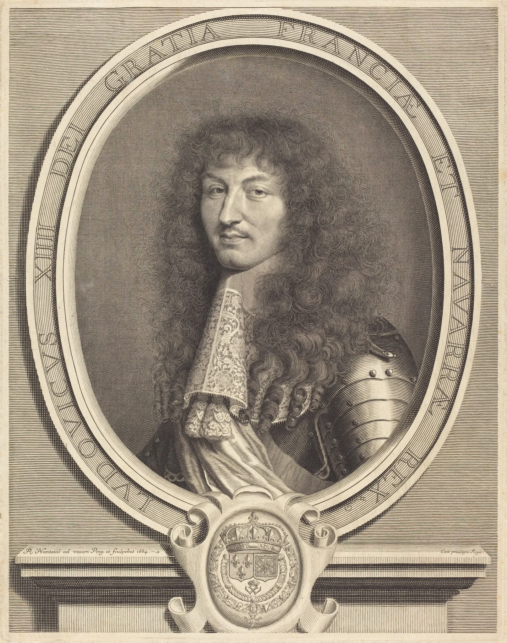 Louis XIV, by Robert Nanteuil, ink, 1664