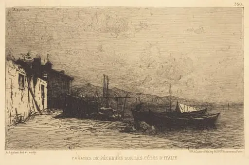 Cabanes de pecheurs sur les cotes d'Italie