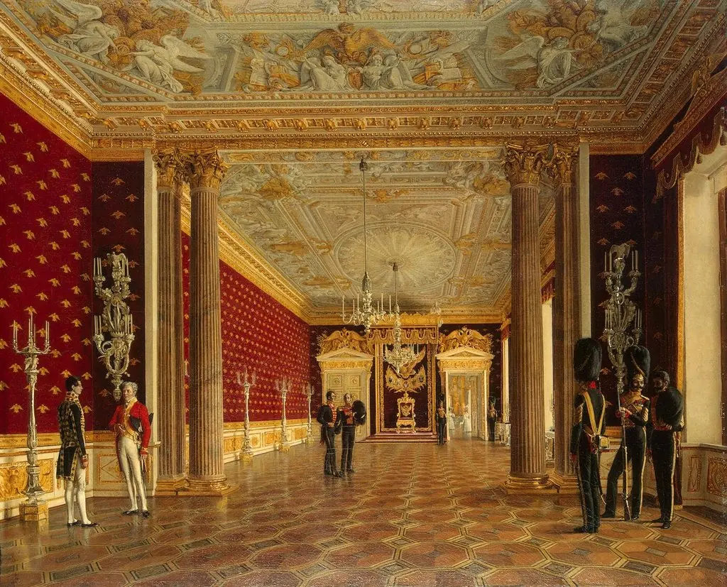 The Throne Room of Empress Maria Fiodorovna in the Winter Palace