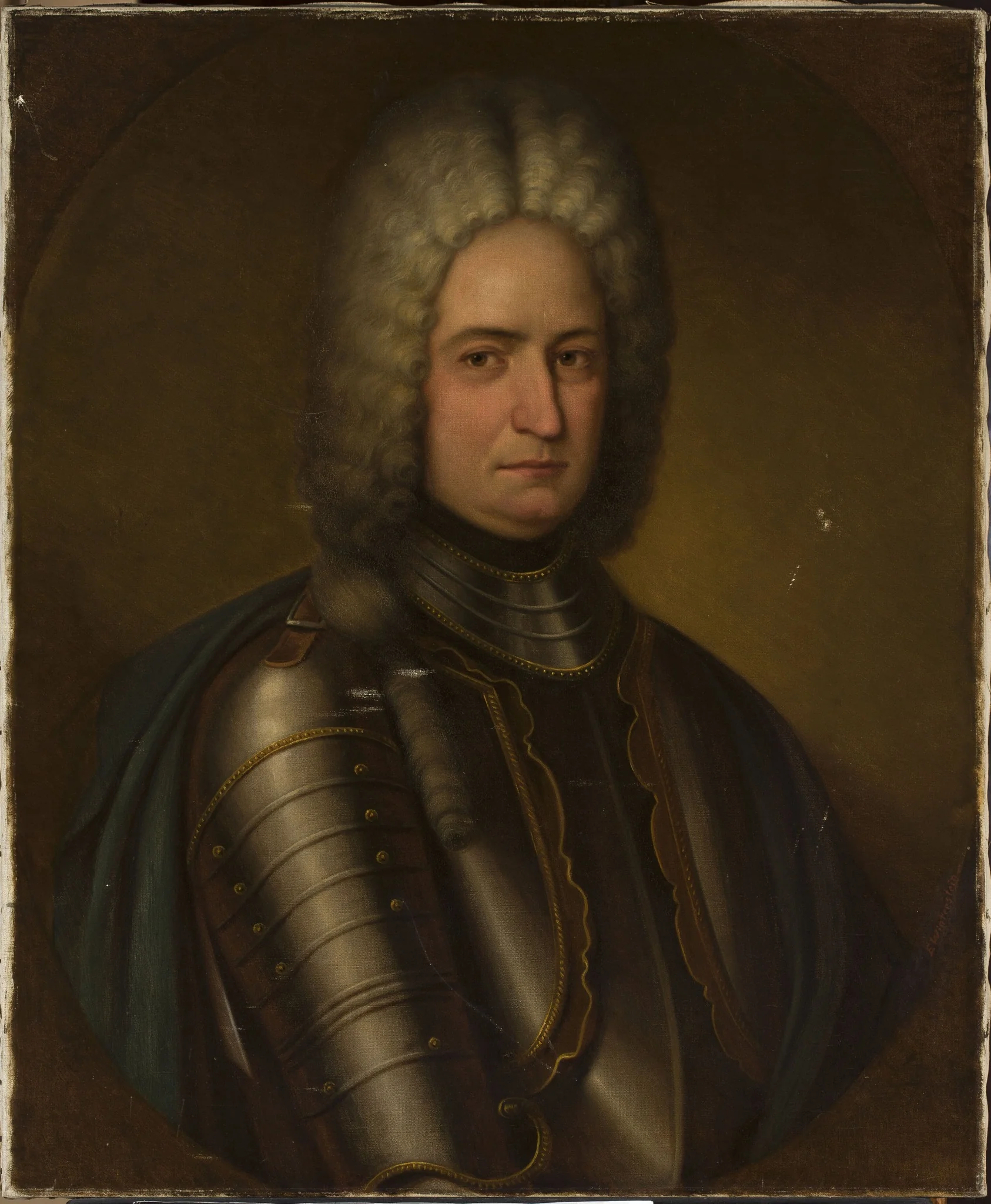 Portrait of a man in armour