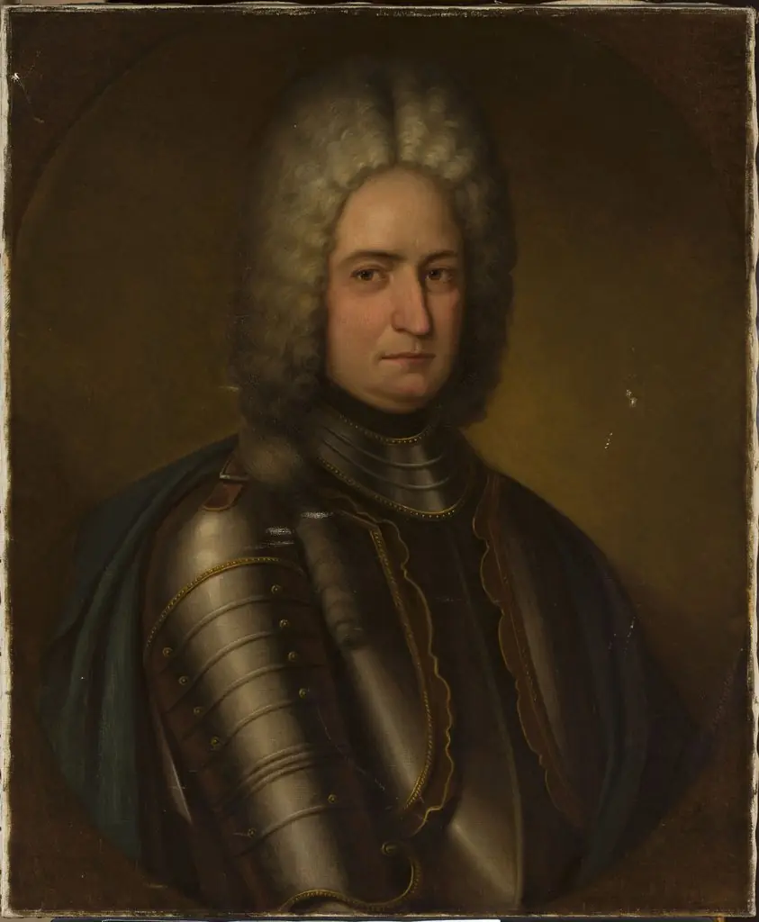 Portrait of a man in armour
