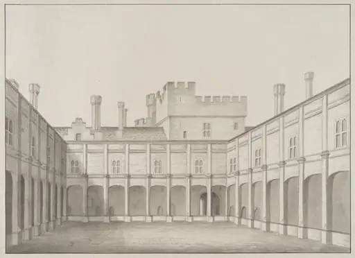 Interior of Green Court, looking south.