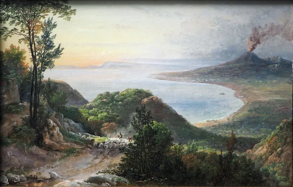 Blick von Pimonte auf die Bucht von Neapel