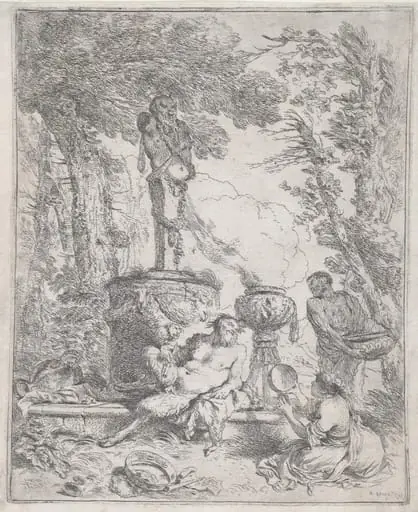 Pan Reclining before a Herm