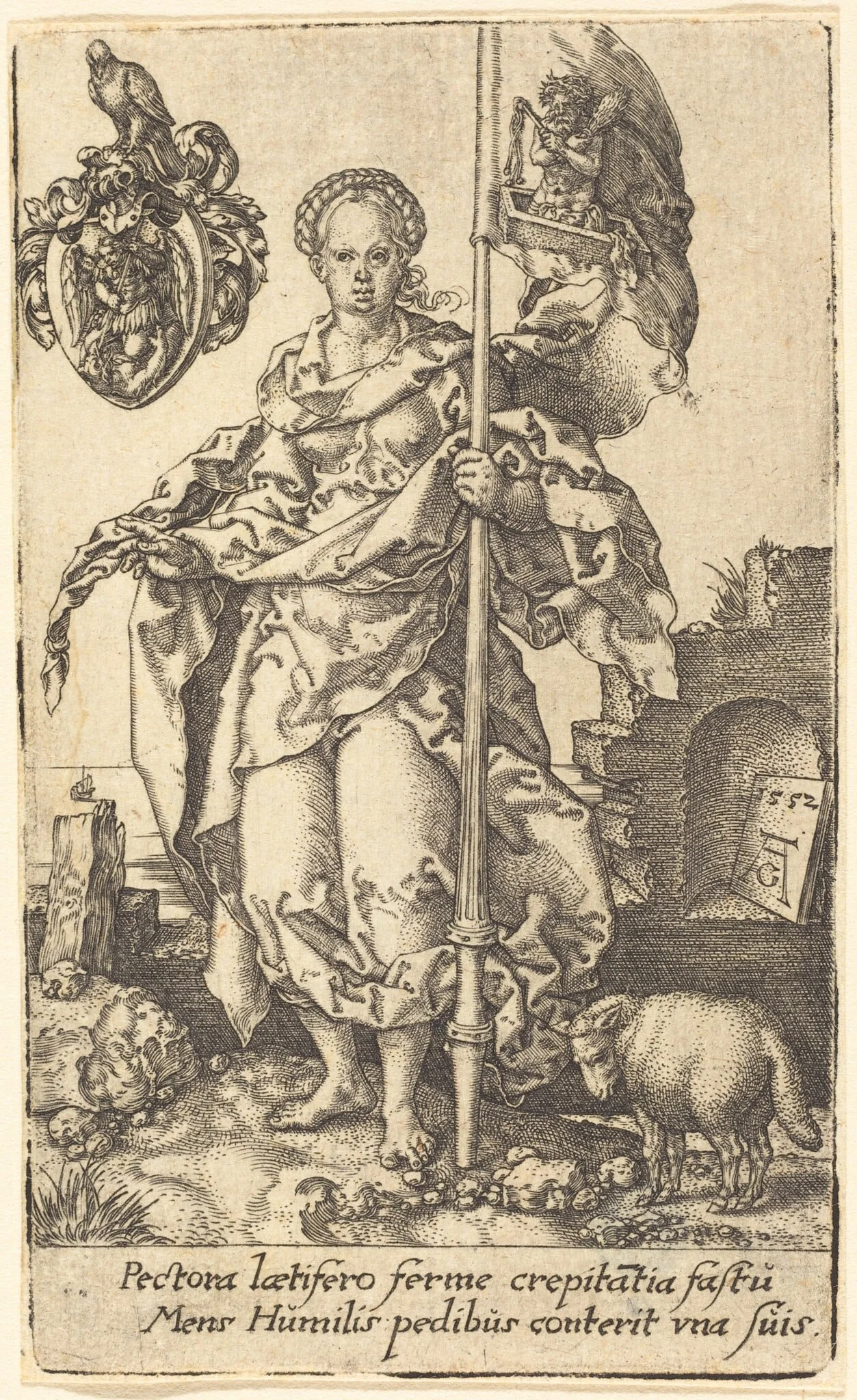 Modesty, by Heinrich Aldegrever, 1552