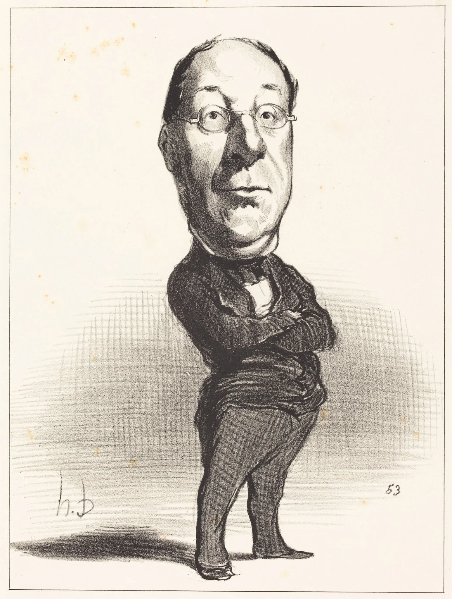 J.-B. Gustave de Laboulie, by Honoré Daumier, ink, 1849