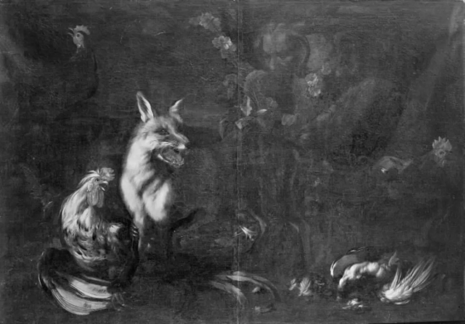 Fox in a Chicken Run, by Unknown, 1750