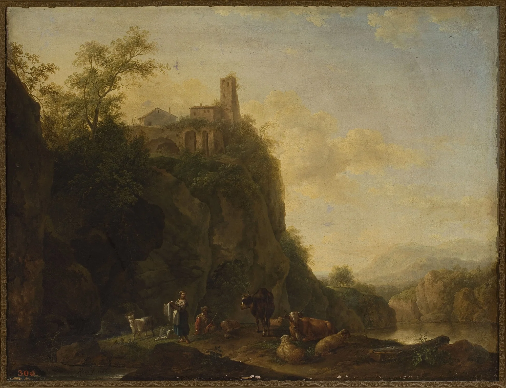 Mountain landscape with cattle
