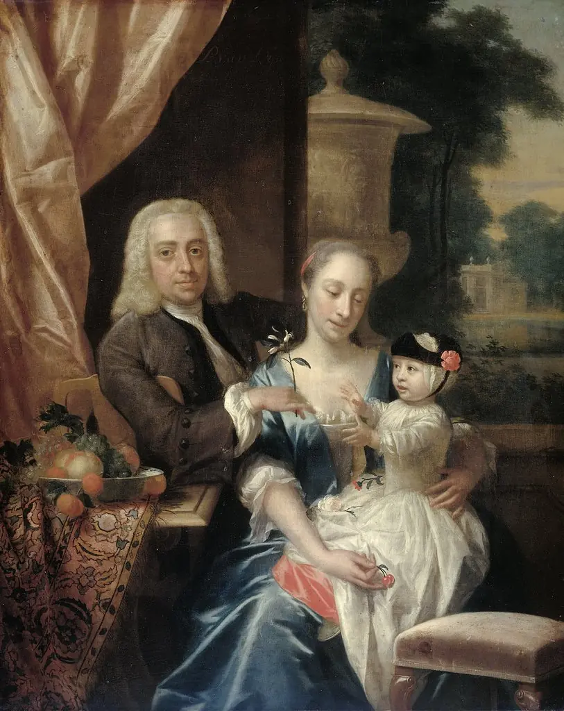Family Portrait of Isaac Parker, his Wife Justina Johanna Ramskrammer and their young Son Willem Alexander