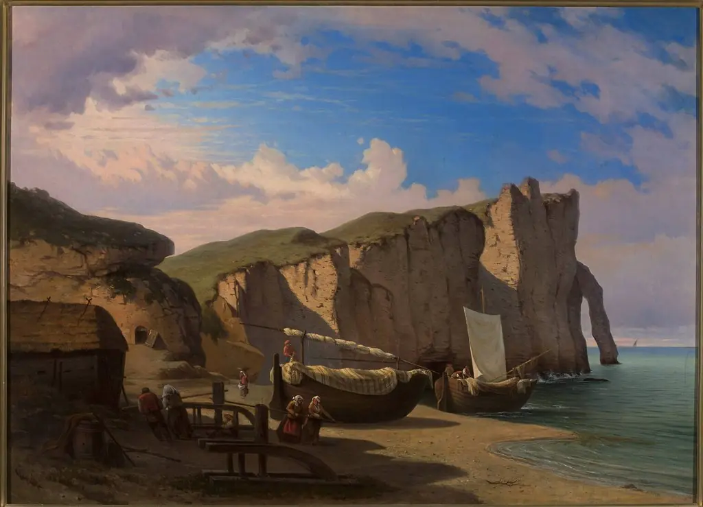 View of Cap d'Entifer in Etretat, Normandy