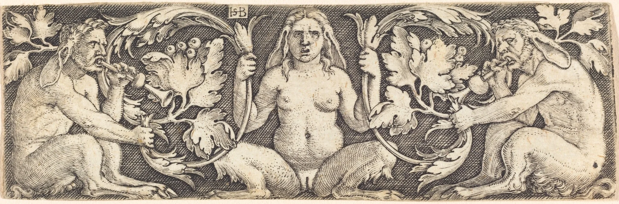 Ornament with Three Satyrs