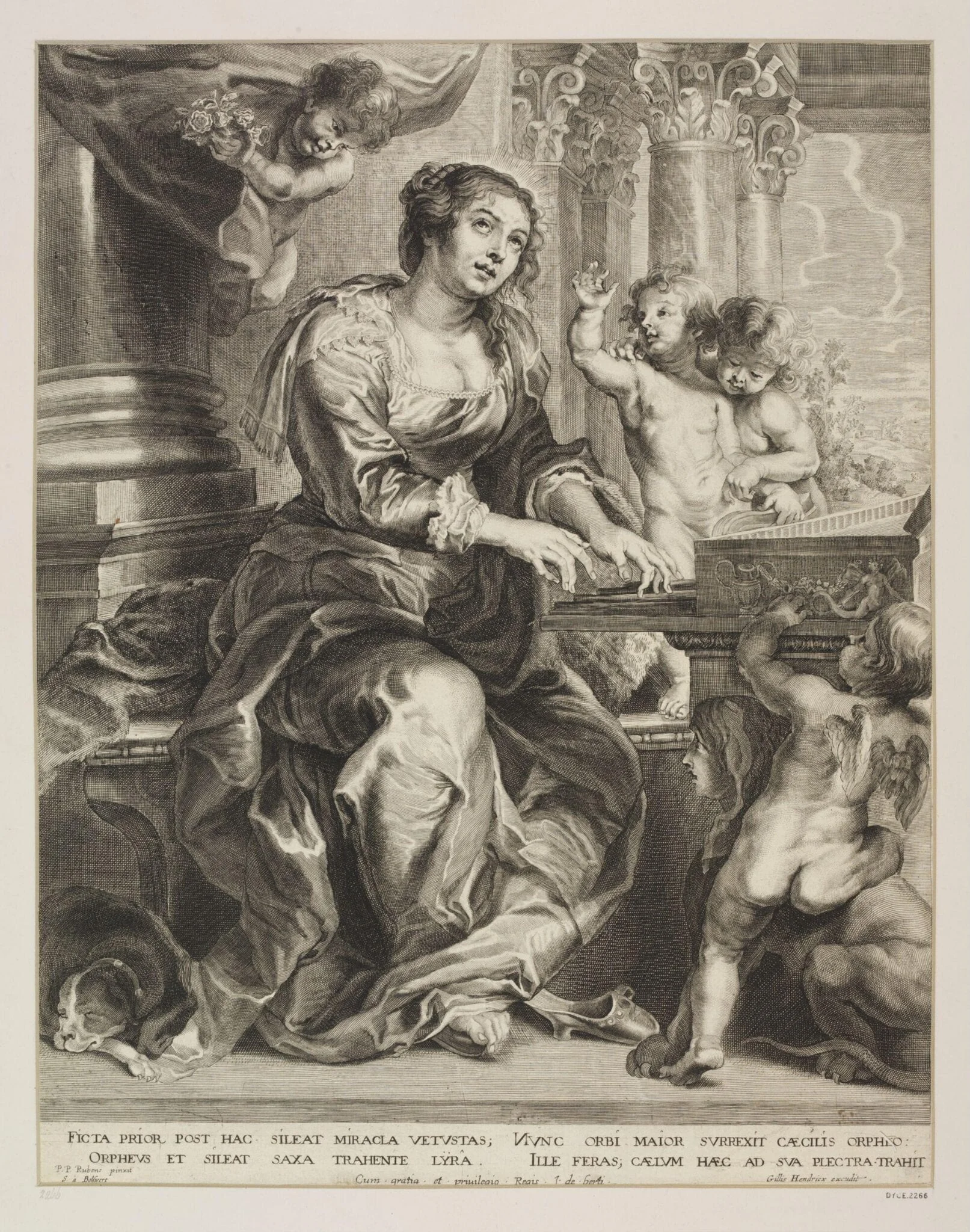 St. Cecilia, by Schelte Bolswert, 1650