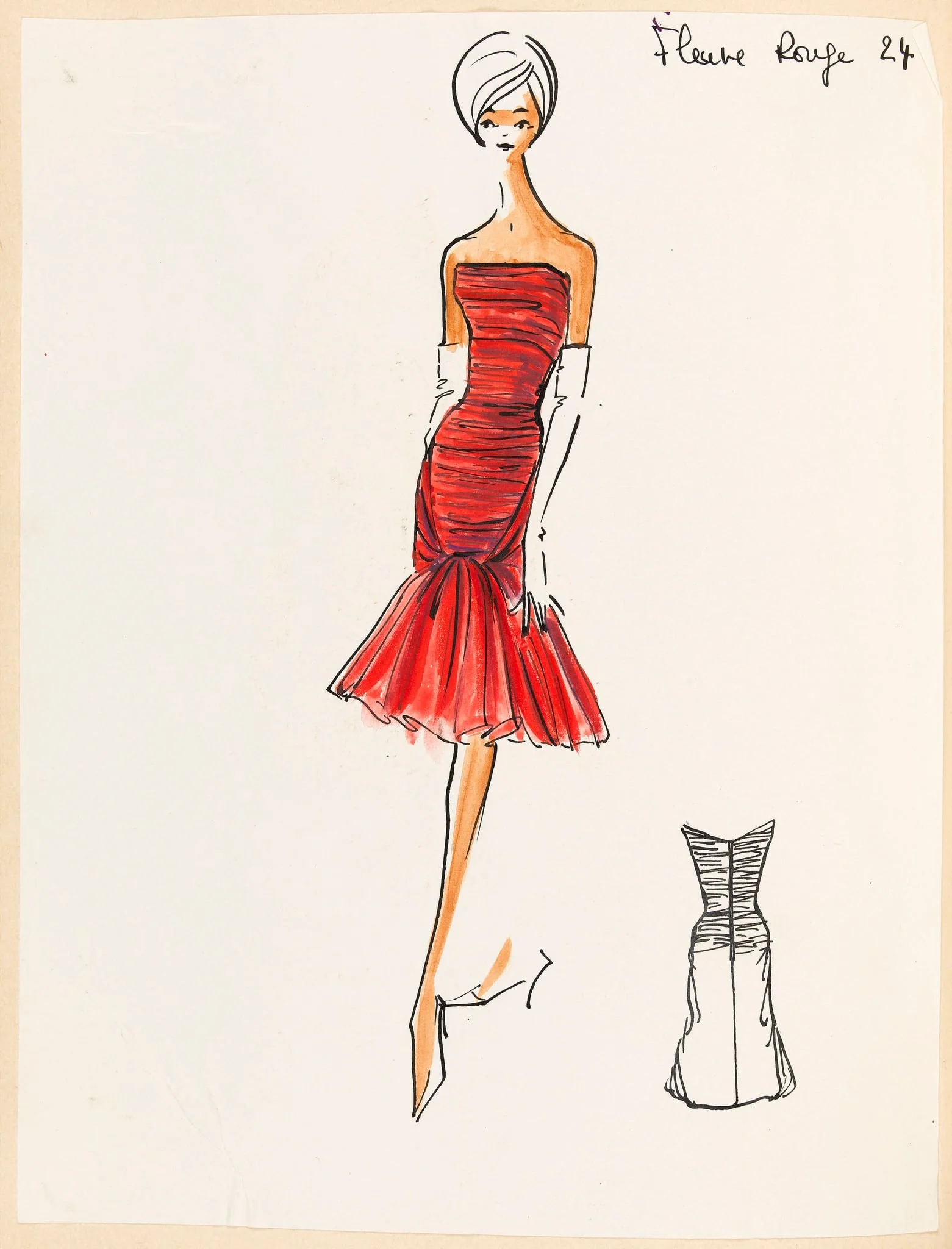 Fleuve rouge, by Carven, 1959