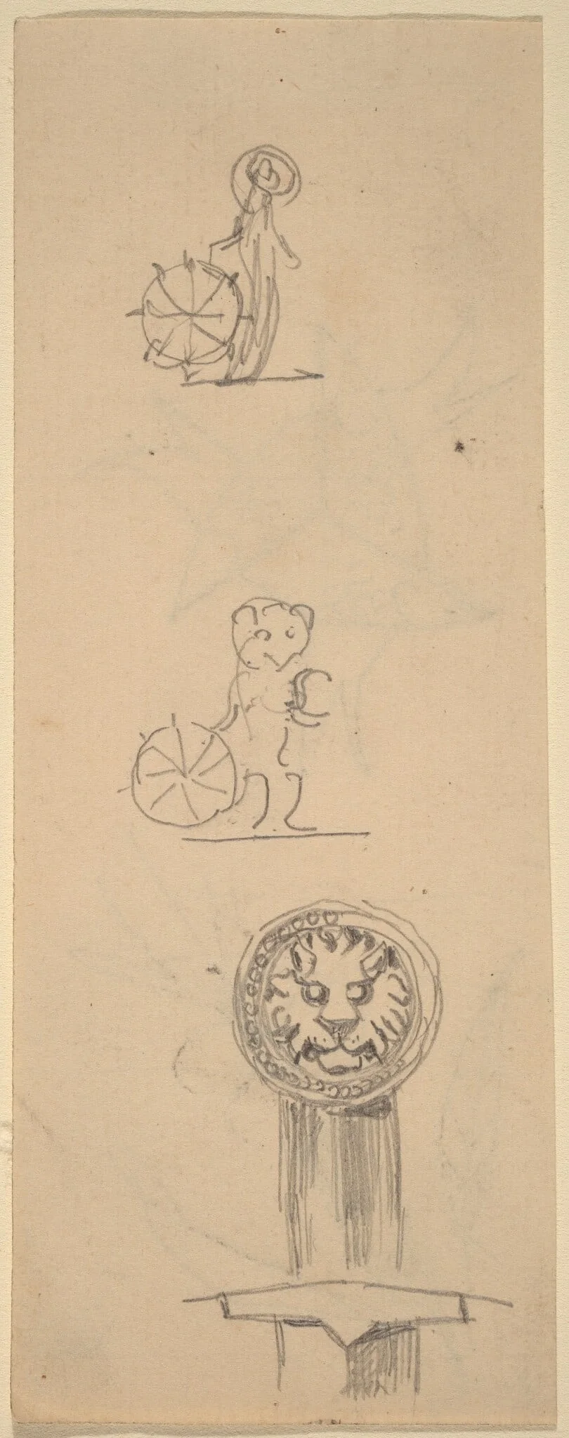 Sheet of Sketches [recto], by Beatrix Godwin Whistler, graphite, 1801