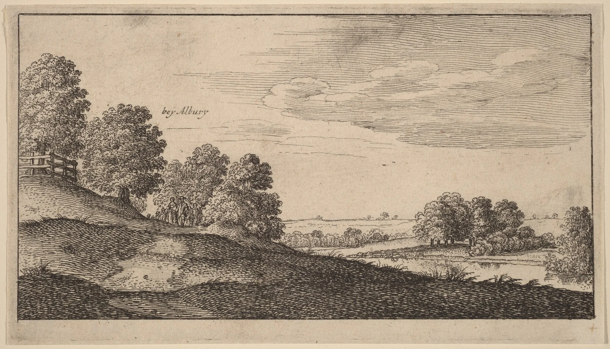 Albury, by Wenceslaus Hollar, ink, 1645
