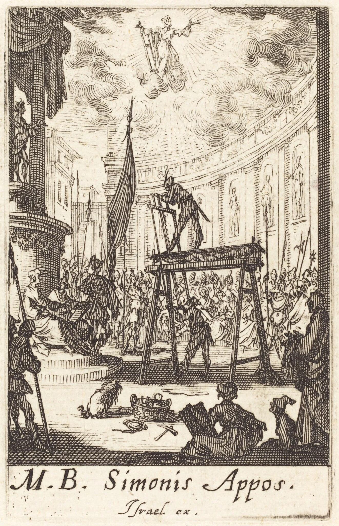 The Martyrdom of Saint Simon, by Jacques Callot, ink, 1634