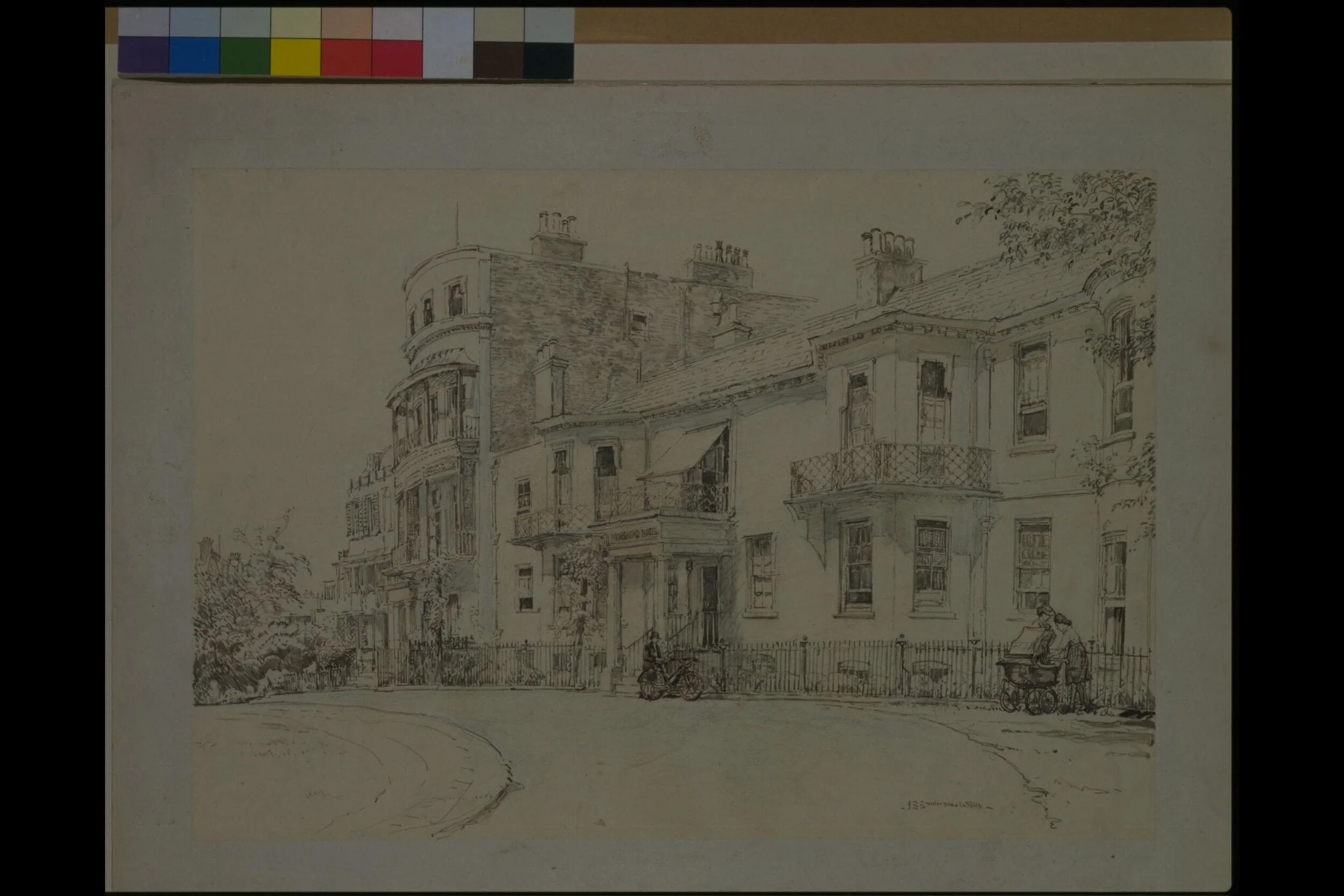 Morshead Hotel, 158, Richmond Hill, Richmond, by John Sanderson Sanderson-Wells, watercolor, 1940
