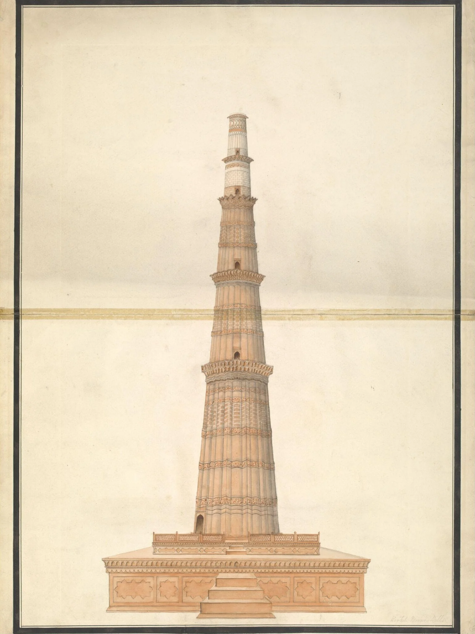 Six drawings of Mughal architecture at Agra and Delhi., by Unknown, 1825