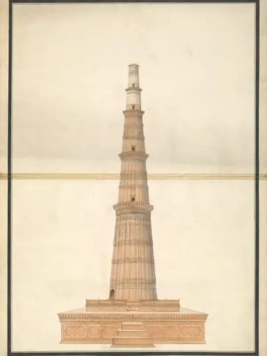 Six drawings of Mughal architecture at Agra and Delhi.