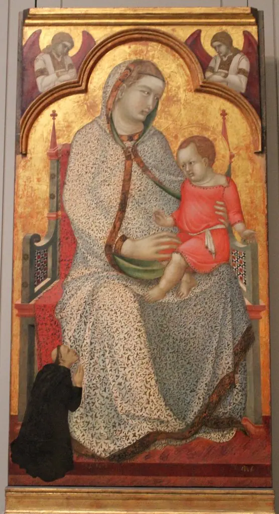 Virgin and Child Enthroned and Donor, Angels